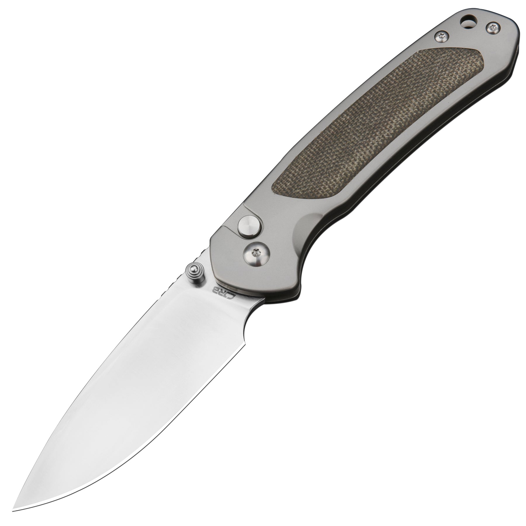 CJRB PYRITE J1925Ti-ODG S35VN BLADE TITANIUM AND MICARTA HANDLE FOLDING KNIVES(LIMITED EDITION)