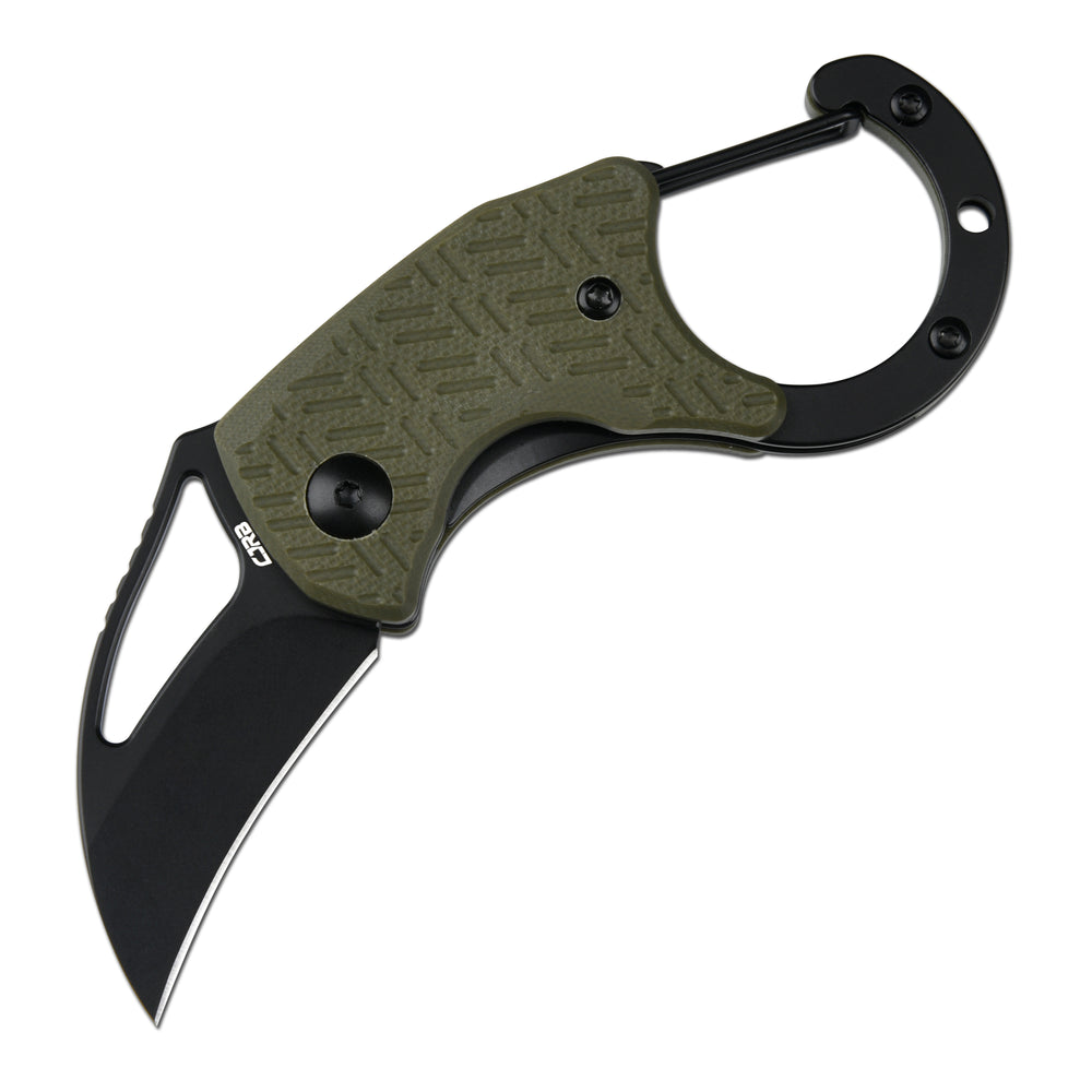 CJRB Anansi J1964 AR-RPM9 Steel Blade G10 Handle Folding Knives Green G10 Handle/Black PVD Finish