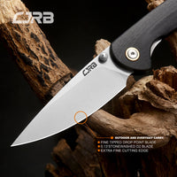 CJRB Feldspar J1912 AR-RPM9 Blade G10(contoured & CNC pattern texture) Handle Folding Knives - Black (J1912-BKC)