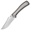 ArtisanCutlery Santee Thumb Stud & Frame Lock Folding Knife Titanium Handle (3.54'' CPM S35VN Steel Stone Wash Blade) 1888G-GY