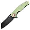CJRB Crag Liner Lock & Flipper G10(Glow In the Dark) Handle (3.43'' AR-RPM9 Black PVD Coating Blade) J1904-BGD