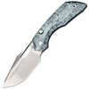 ArtisanCutlery Mousebird Thumb Hole Top Liner Lock EDC Knife Crystal Titanium Handle Crystal Titanium Clip(3'' S35VN Stone Wash Blade ) 1889G-CBU