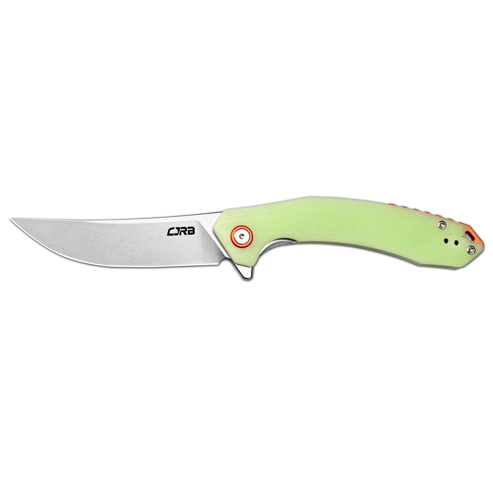 CJRB Gobi Flipper & Liner Lock G10(Glow In the Dark) Handle (3.5'' Stone Wash AR-RPM9 Blade) J1906-GD