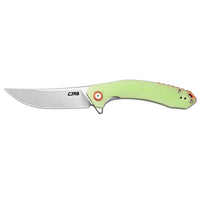 CJRB Gobi Flipper & Liner Lock G10(Glow In the Dark) Handle (3.5'' Stone Wash AR-RPM9 Blade) J1906-GD