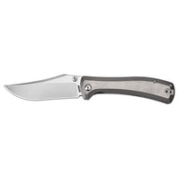 ArtisanCutlery Santee Thumb Stud & Frame Lock Folding Knife Titanium Handle (3.54'' CPM S35VN Steel Stone Wash Blade) 1888G-GY