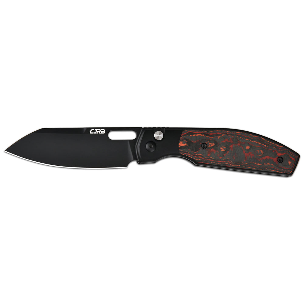 CJRB Ekko J1929 CPM S90V Blade Black Titanium & Fat Carbon Inlay Handle Folding Knives