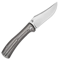 ArtisanCutlery Santee Thumb Stud & Frame Lock Folding Knife Titanium Handle (3.54'' CPM S35VN Steel Stone Wash Blade) 1888G-GY