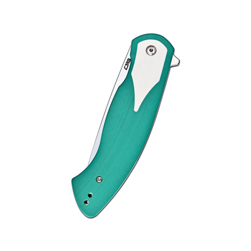CJRB Rodayo Flipper & Liner Lock Folding Knife Green G10 Handle (3.78'' Stone Wash AR-RPM9 Steel Blade) J1972-GWH