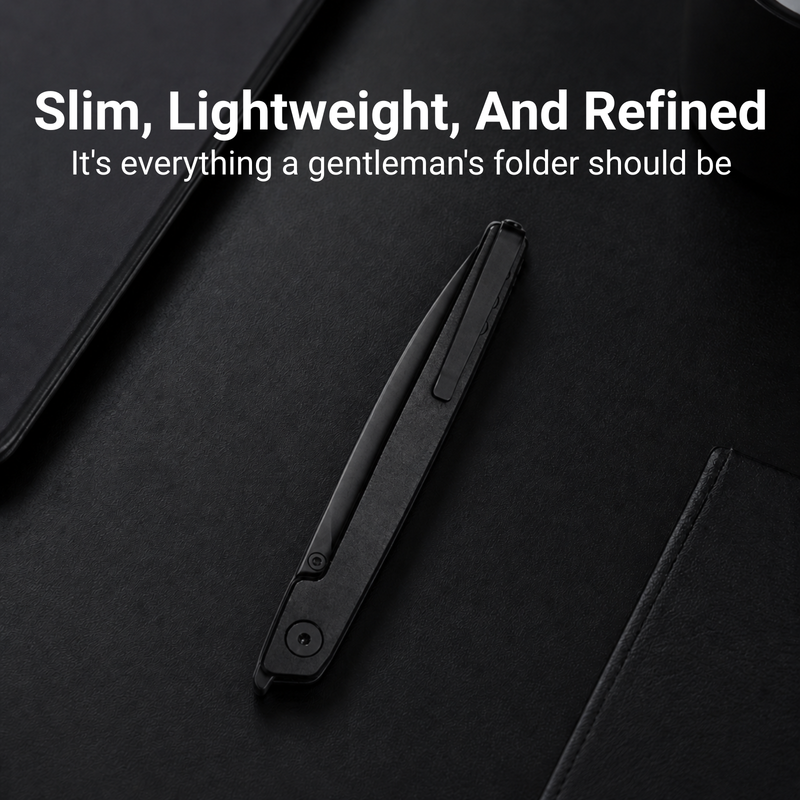 CJRB Lanky Thumb Stud & Front Flipper Liner Lock EDC Knife Steel Handle Steel Clip(3.58'' CPM S90V Black PVD Coating Blade) J1965G-BBK