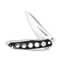 ArtisanCutlery Sudden Flipper & Liner Lock Tactical EDC Folding Knife Carbon Fiber & Steel Handle (4.17" S35VN Steel Stonewash Blade) 1890G-CF