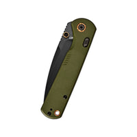 CJRB Latitude Thumb Stud & Top Liner Lock EDC Knife Green G10 Handle(3.47'' AR-RPM9 Steel Black PVD Coating Blade) J1975-BGN