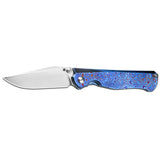 ArtisanCutlery Crusoe ATZ-1869G S90V Blade Titanium Damascus Handle Folding Knives