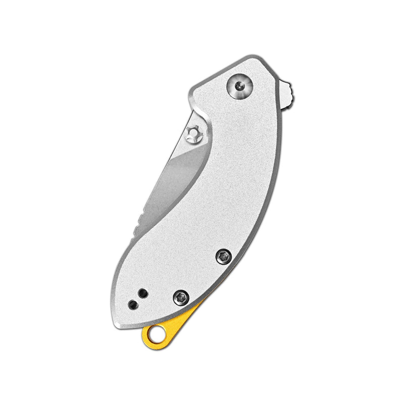 CJRB Spud Thumb Stud & Liner Lock Neck Knife Gray Aluminum Handle(2.34'' AR-RPM9 Steel Stone Wash Blade) J1971-GY