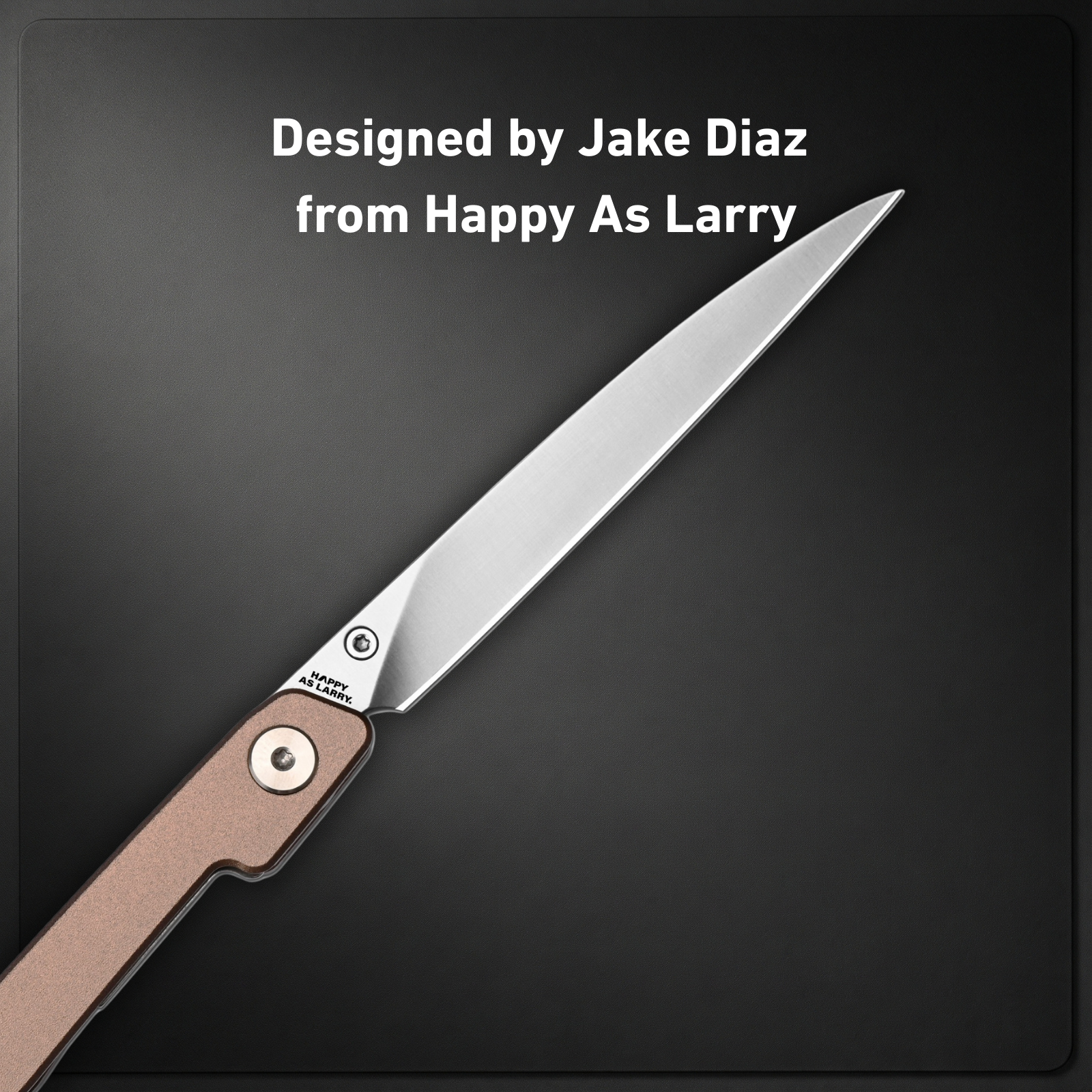 CJRB Lanky Liner Lock Front Flipper Knife Blue Champagne Handle (3.58'' Sand Polish AR-RPM9 Blade) J1965-CP