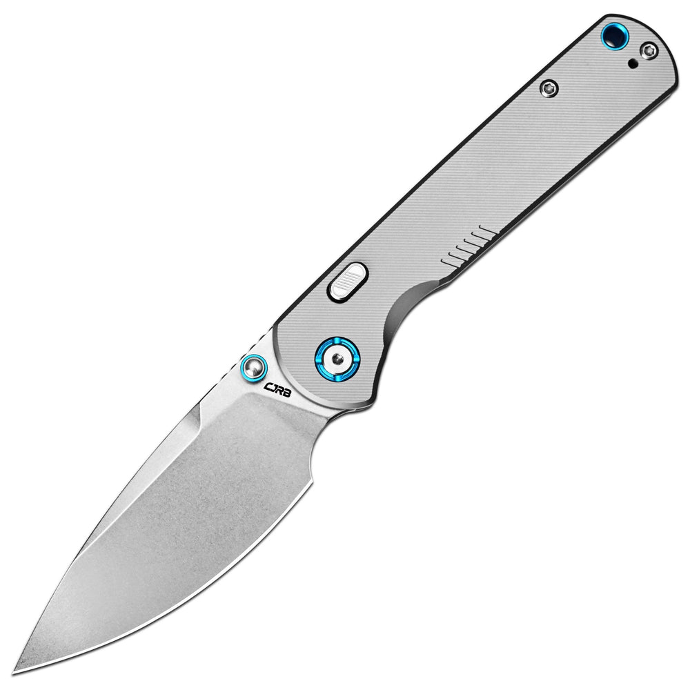 CJRB Latitude Thumb Stud & Top Liner Lock Folding Knife Titanium Handle (3.47'' Stone Wash 154CM Blade) J1975G-GY (Exclusive)