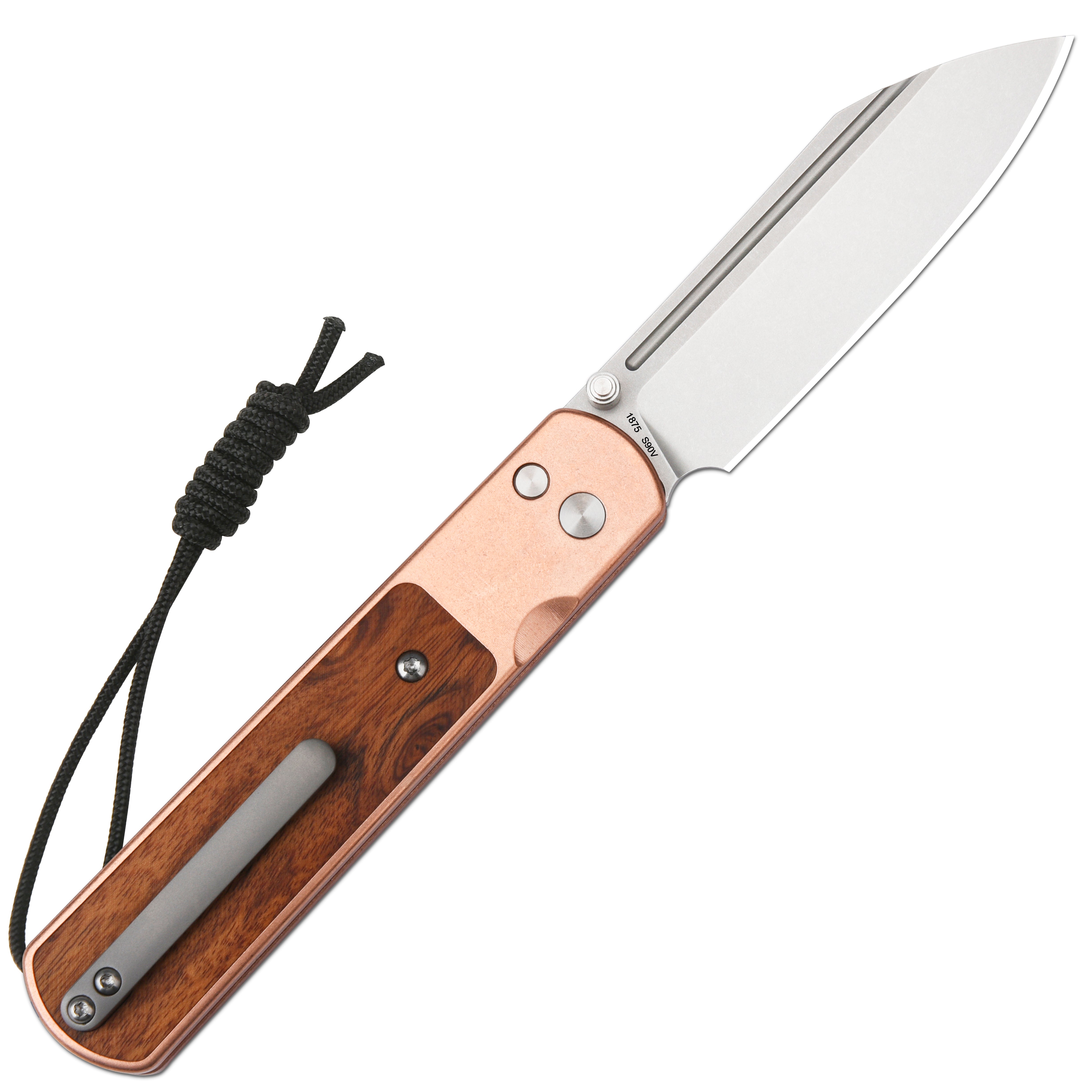 Artisan Cutlery Holm 1875 S90V Steel Blade Copper and Wood
