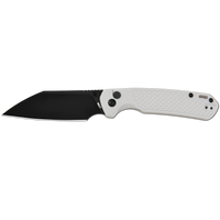 CJRB Pyrite-Light J1945 AR-RPM9 Steel Blade FRN Handle Folding Knives - Black PVD / Light Grey (J1945-BGY)