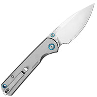 CJRB Latitude Thumb Stud & Top Liner Lock Folding Knife Titanium Handle (3.47'' Stone Wash 154CM Blade) J1975G-GY (Exclusive)