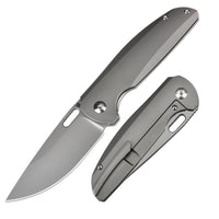Artisan Cutlery Satyr ATZ-1852G-BGY S90V Blade Titanium Handle Folding Knives