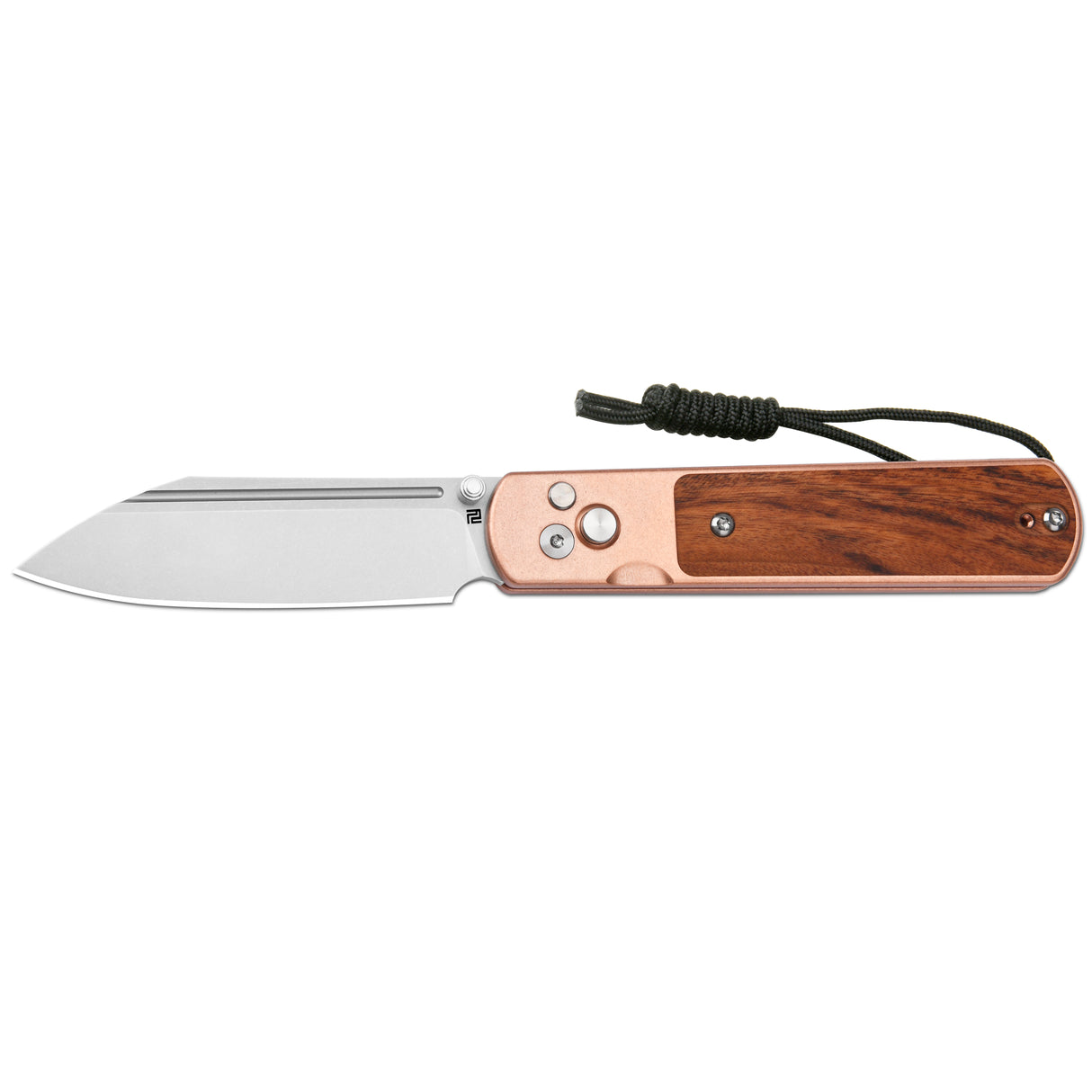 Artisan Cutlery Holm 1875 S90V Steel Blade Copper and Wood Handle Folding Knives