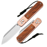 Artisan Cutlery Holm 1875 S90V Steel Blade Copper and Wood Handle Folding Knives