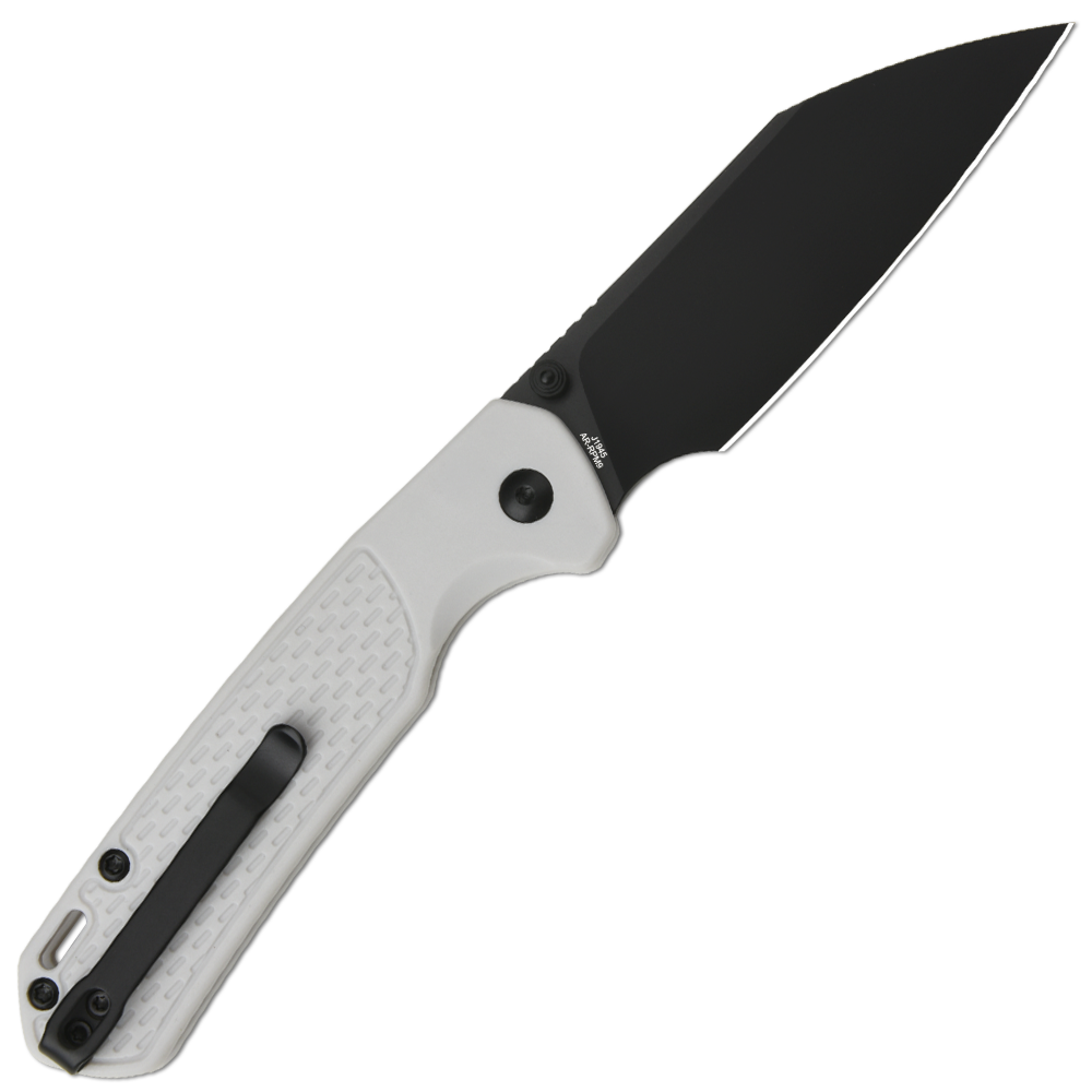 CJRB Pyrite-Light J1945 AR-RPM9 Steel Blade FRN Handle Folding Knives - Black PVD / Light Grey (J1945-BGY)