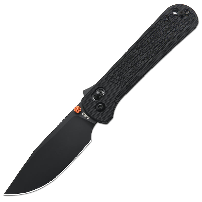 CJRB Bolt Thumbs Stud Recoil Lock Knife Black G10 Handle (3.25'' Black PVD Coating AR-RPM9 Blade) J1960-BBK
