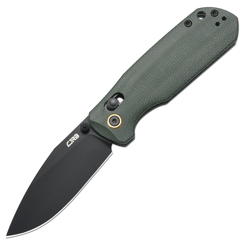 Cjrb Maximal Crossbar Lock Knife Green Micarta Handle (2.95'' Black Pvd Ar-rpm9 Blade) J1954-bmgn - cjrb maximal