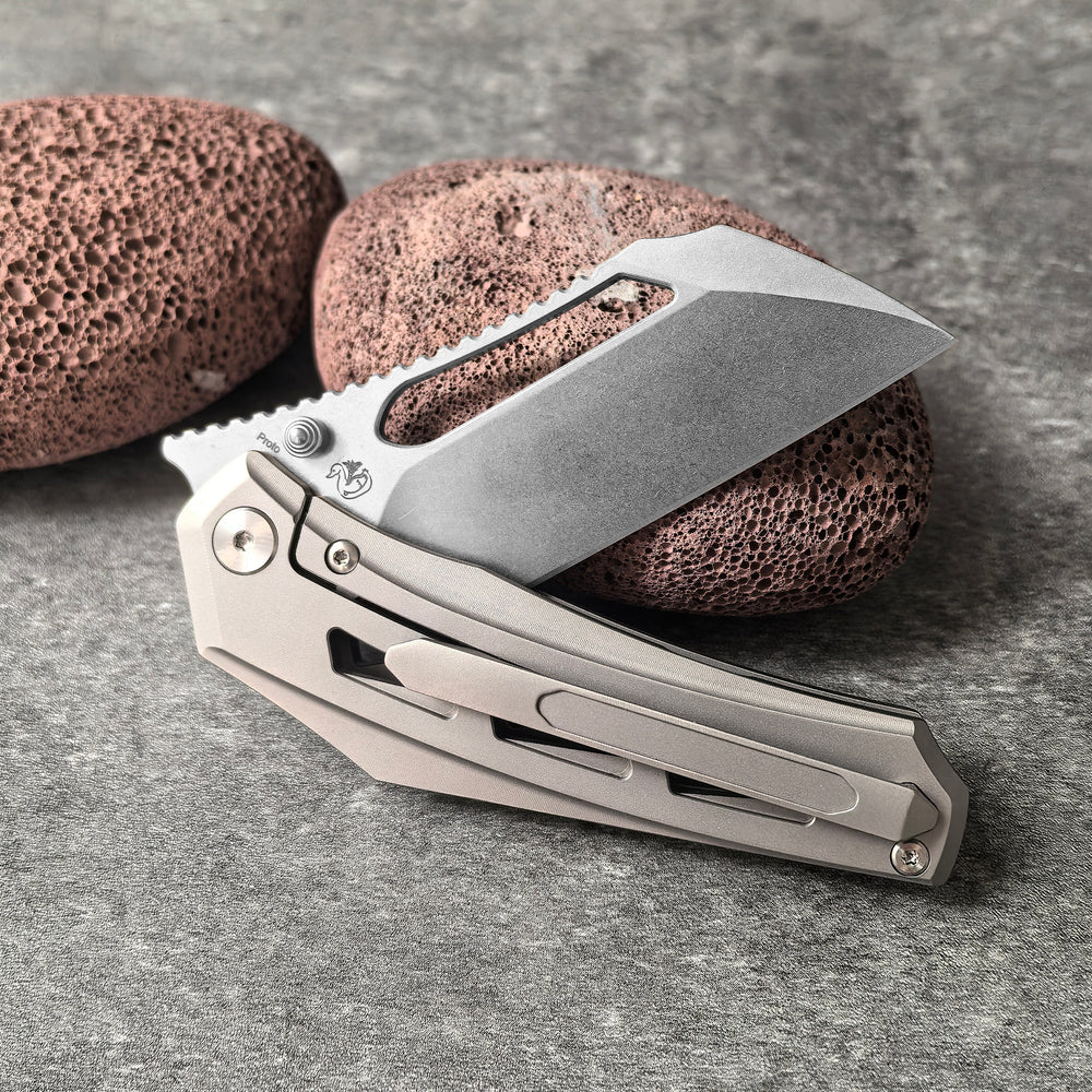 ArtisanCutlery Kakapo ATZ-1898G S35VN Blade Titanium Handle Folding Knives(PROTOTYPE)