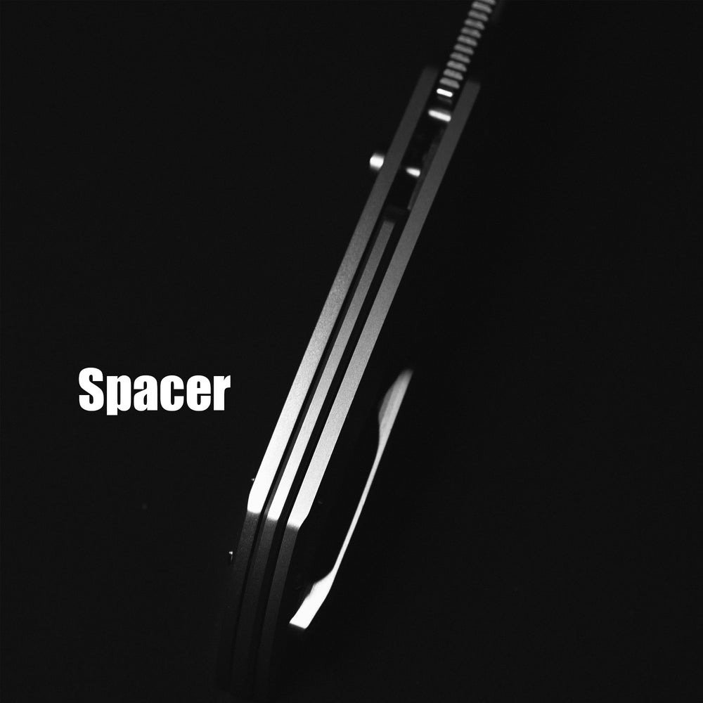 ArtisanCutlery Mousebird Thumb Hole Top Liner Lock EDC Knife Titanium Handle Titanium Clip(3'' S35VN Stone Wash Blade ) 1889G-GY