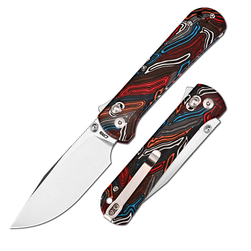 CJRB Bolt Recoil Lock V2 & Thumb Stud G-Mascus Handle (3.25'' Stone Wash AR-RPM9 Blade) J1960-FB (Exclusive)