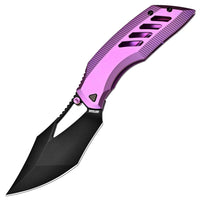 ArtisanCutlery Dark Wing Thumb Hole & Front Flipper Frame Lock EDC Knife Titanium Handle(3.63'' S35VN Black PVD Coating Blade ) 1887G-BPU