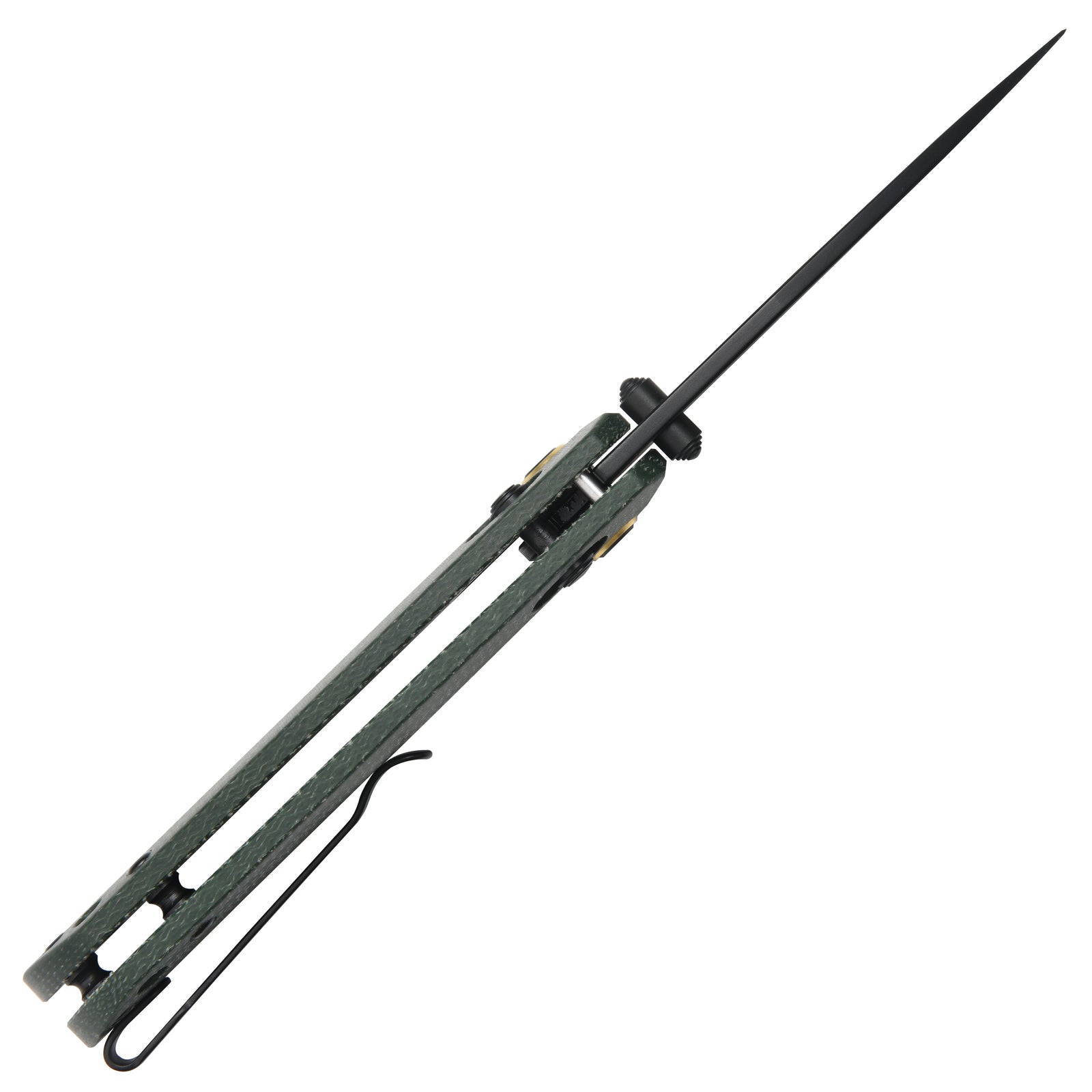 CJRB Maximal Crossbar Lock Knife Green Micarta Handle (2.95'' Black PVD AR-RPM9 Blade) J1954-BMGN