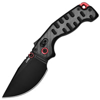 CJRB Doubletap Thumb Stud & Recoil Lock V2 Tatical Knife Carbon Fiber Handle(3.86'' D2 Steel Black PVD Coating Blade) J1970-BCF (Exclusive)