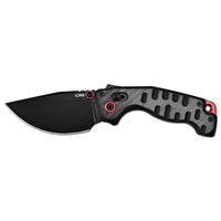 CJRB Doubletap Thumb Stud & Recoil Lock V2 Tatical Knife Carbon Fiber Handle(3.86'' D2 Steel Black PVD Coating Blade) J1970-BCF (Exclusive)