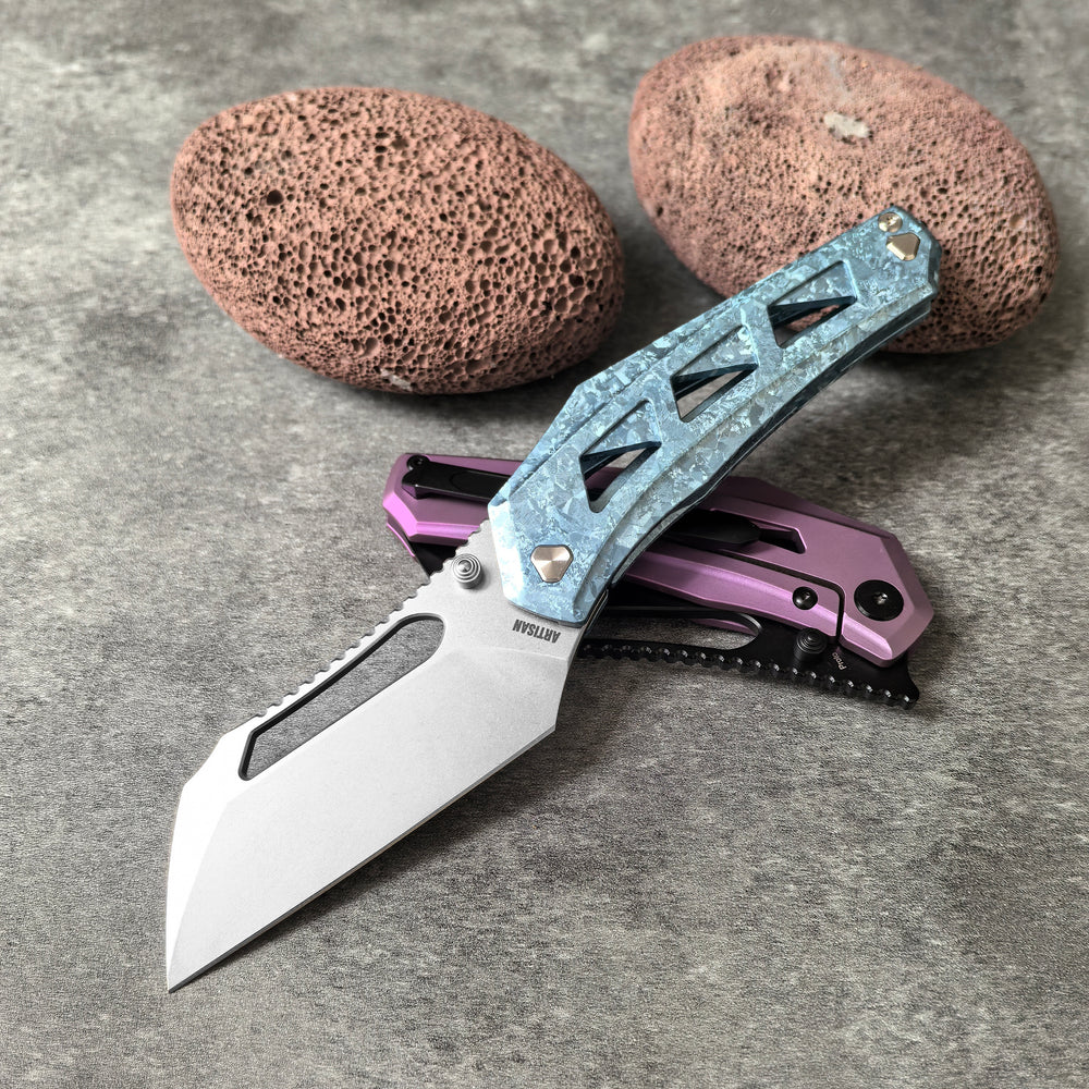 ArtisanCutlery Kakapo ATZ-1898G S35VN Blade Titanium Handle Folding Knives(PROTOTYPE)