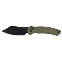 ArtisanCutlery Simoon Recoil Lock V2 Knife Green G10 Handle (3.47'' Black PVD Coating AR-RPM9 Blade) 1882P-BGN