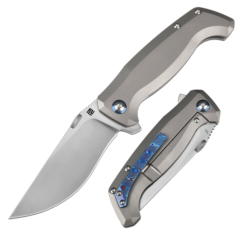 ArtisanCutlery Kami ATZ-1864G S35VN Blade Titanium Handle Folding Knives