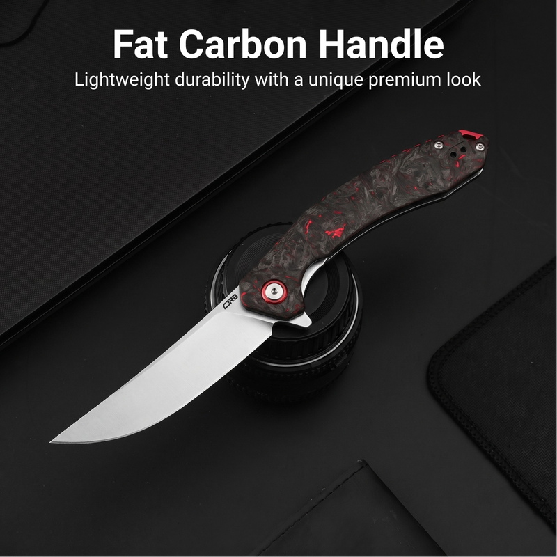 [LIMITED 30 PCS] CJRB Gobi Flipper & Liner Lock Fat Carbon Handle (3.5'' CPM S90V Stone Wash Blade) J1906G-DM (Exclusive)