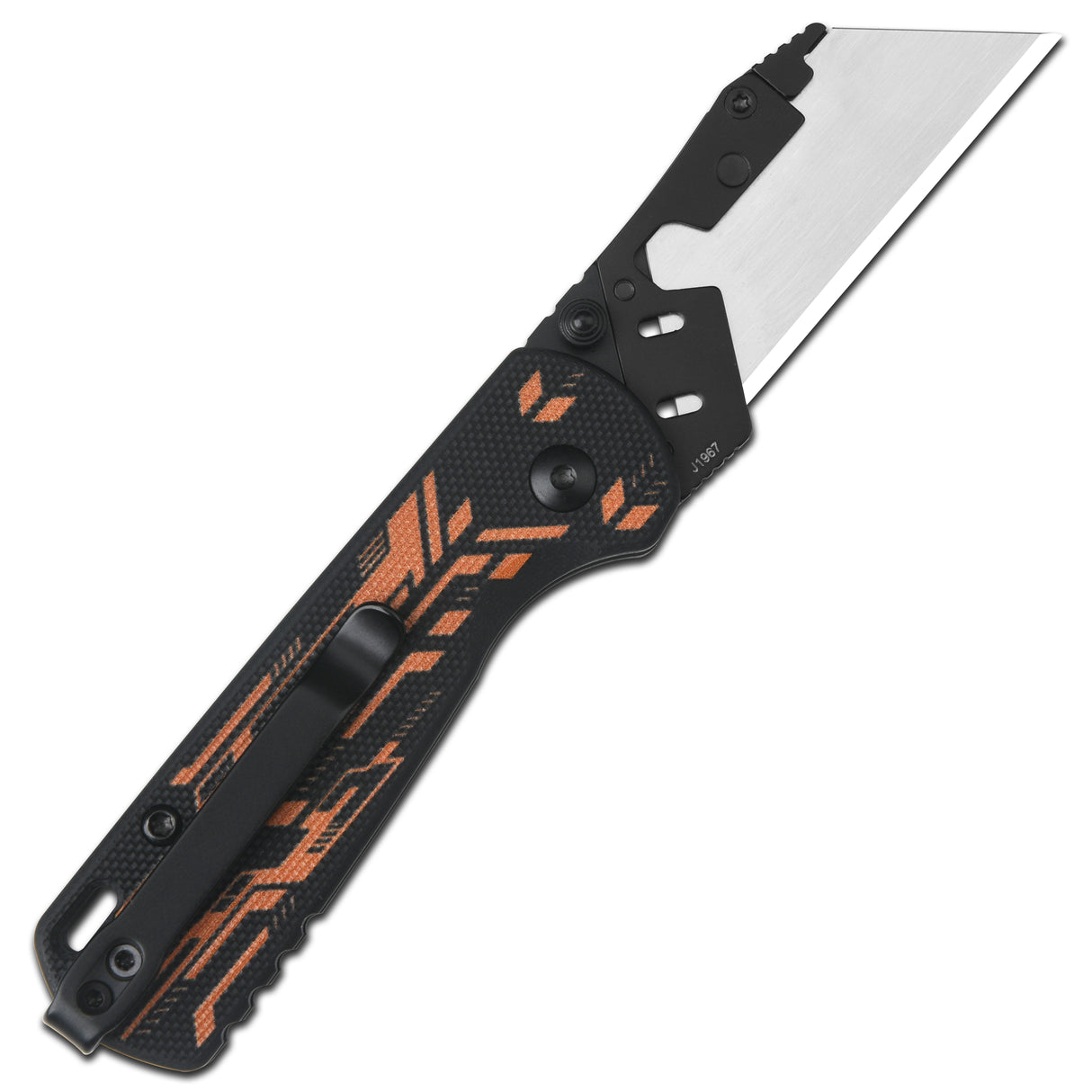 CJRB Boxer J1967 G10 Handle Folding Utility Knife, with 10 Extra Blades