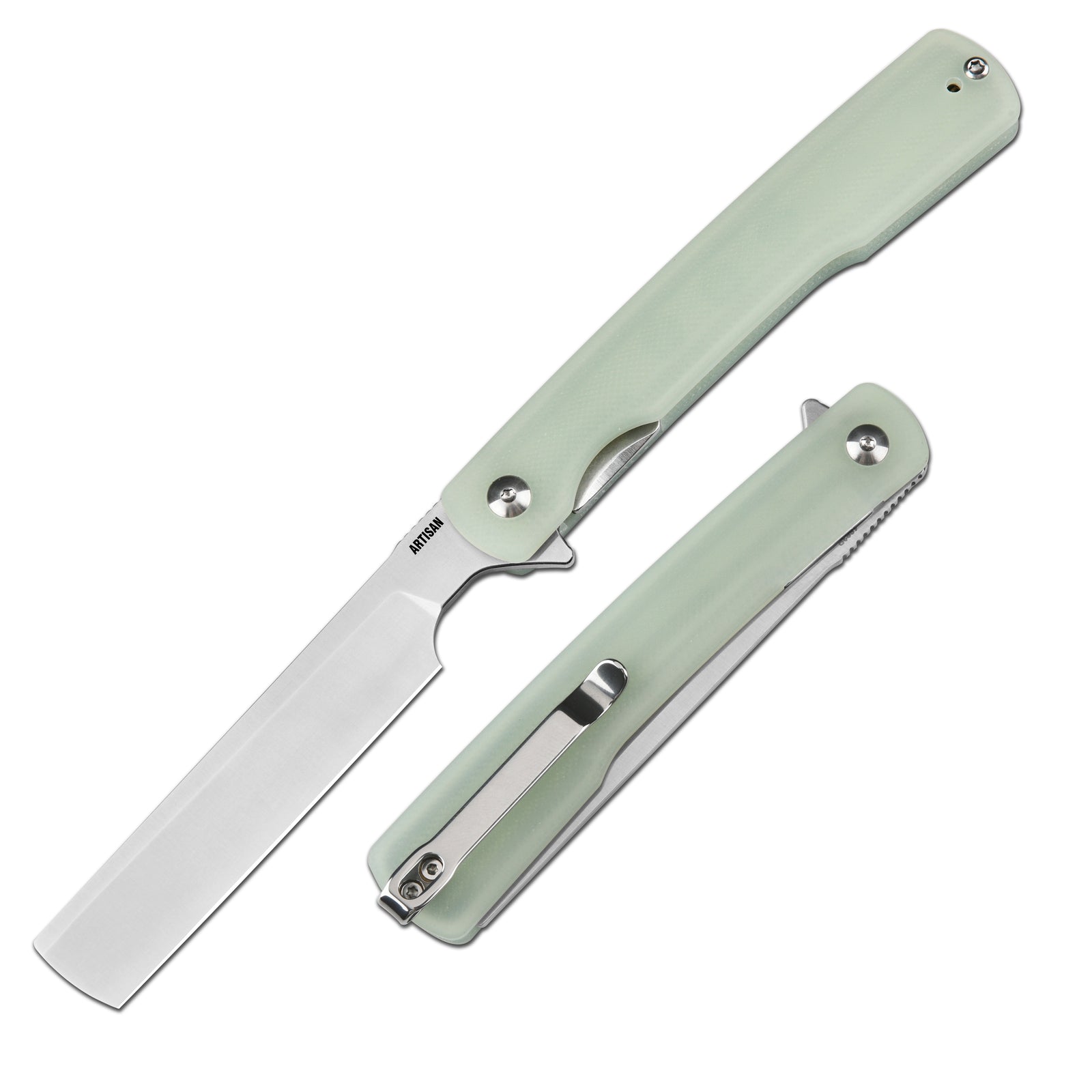ArtisanCutlery Orthodox V2 1883P AR-RPM9 Steel Blade G10 Handle Folding Knives Green