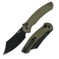 ArtisanCutlery Simoon Recoil Lock V2 Knife Green G10 Handle (3.47'' Black PVD Coating AR-RPM9 Blade) 1882P-BGN