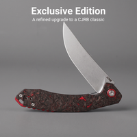 [LIMITED 30 PCS] CJRB Gobi Flipper & Liner Lock Fat Carbon Handle (3.5'' CPM S90V Stone Wash Blade) J1906G-DM (Exclusive)