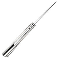 CJRB Rodayo Flipper & Liner Lock Folding Knife White G10 Handle (3.78'' Stone Wash AR-RPM9 Steel Blade) J1972-WBK