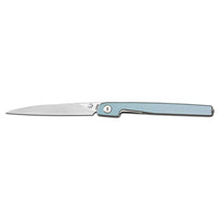 CJRB Lanky Thumb Stud & Liner Lock Knife Light Blue Aluminum Handle (3.58'' Sandvik 14C28N Sand Polish Blade) J1965-PBU