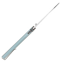 CJRB Lanky Thumb Stud & Liner Lock Knife Light Blue Aluminum Handle (3.58'' Sandvik 14C28N Sand Polish Blade) J1965-PBU