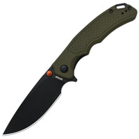 ArtisanCutlery Tradition V2 Liner Lock Knife Green G10 Handle (3.58'' Black PVD Coating AR-RPM9 Blade) 1702M-BGN