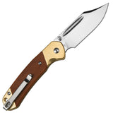 CJRB Bowie Pyrite J1942 CPM S90V Blade Brass&Rose Wood Handle Folding Knives(Exclusive)