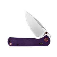 CJRB Latitude Thumb Stud & Top Liner Lock EDC Knife Purple CNC G10 Textured Handle(3.47'' AR-RPM9 Steel Stone Wash Blade) J1975-PU