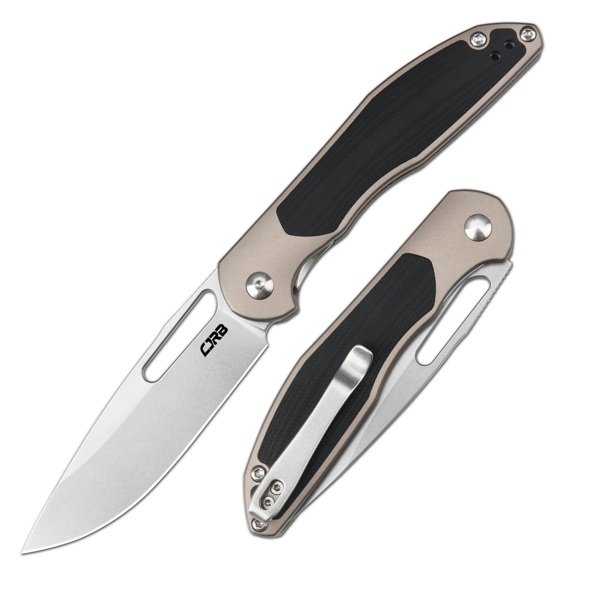 CJRB Droma J1963 AR-RPM9 Steel Blade Aluminum and G10 inlay Handle Folding Knives